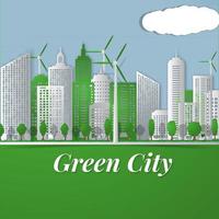 illustrazione vettoriale della città verde