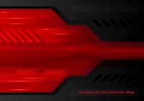 Tecnologia astratta metallico rosso nero contrasto tecnologia innovazione sfondo. vettore