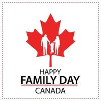 buona giornata della famiglia in canada vettore