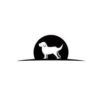 animale domestico logo design cane silhouette vettore