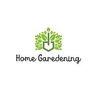 illustrazione di forma della casa della foglia verde di giardinaggio di progettazione di logo di affari vettore
