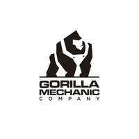 design del logo animale con vettore mascotte gorilla