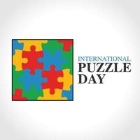 illustrazione vettoriale giornata internazionale del puzzle