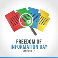 illustrazione vettoriale della giornata dell'informazione sulla libertà
