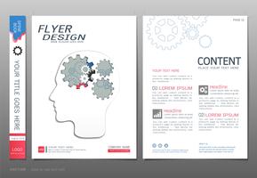 Vettore del modello di progettazione del libro delle coperture, concetti di ingegneria di affari.