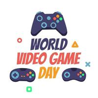 illustrazione del disegno vettoriale della giornata mondiale dei videogiochi.