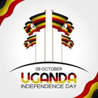 illustrazione vettoriale del giorno dell'indipendenza dell'uganda