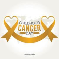 illustrazione vettoriale del giorno del cancro infantile