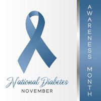 illustrazione vettoriale del mese nazionale di sensibilizzazione sul diabete