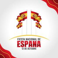 illustrazione vettoriale di festa di Spagna. traduzione spagna giornata nazionale