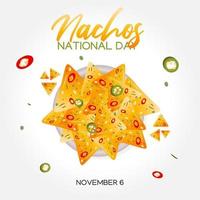 illustrazione vettoriale della giornata nazionale dei nachos