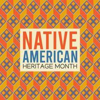 illustrazione vettoriale del mese del patrimonio nativo americano