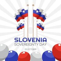 illustrazione vettoriale del giorno della sovranità slovena
