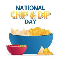 illustrazione vettoriale nazionale di chip e dip day