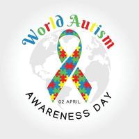 illustrazione vettoriale della giornata mondiale della consapevolezza dell'autismo