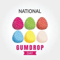 illustrazione vettoriale della giornata nazionale del gumdrop