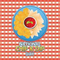 illustrazione vettoriale nazionale di chip e dip day