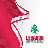 illustrazione vettoriale del giorno dell'indipendenza del libano