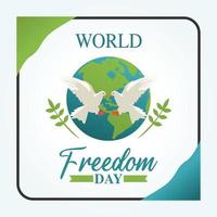 illustrazione vettoriale della giornata mondiale della libertà