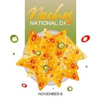 illustrazione vettoriale della giornata nazionale dei nachos