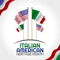 italia - illustrazione vettoriale del mese del patrimonio americano