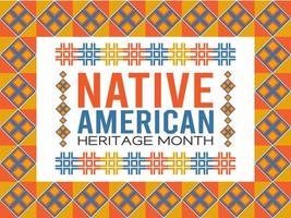 illustrazione vettoriale del mese del patrimonio nativo americano