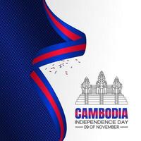 illustrazione vettoriale del giorno dell'indipendenza della Cambogia