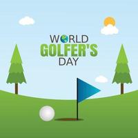 illustrazione vettoriale della giornata mondiale dei golfisti