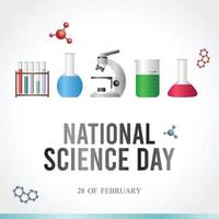 illustrazione vettoriale della giornata nazionale della scienza