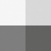 set di sfondo trasparente. motivo di trasparenza quadrato bianco, grigio, nero. modello di correttore di mosaico trasparente. sfondo della griglia. design moderno astratto. illustrazione vettoriale. vettore