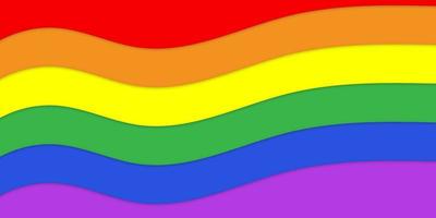 sfondo di orgoglio. sventolava bandiera colorata di persone lgbt, gay, bisessuali, transgender, omosessuali. bandiera arcobaleno simbolo di uguaglianza e tolleranza alla comunità lgbtq. illustrazione vettoriale. vettore