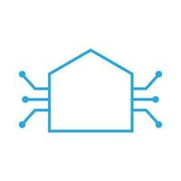 casa con linea collegare punto tech logo design grafico vettoriale simbolo icona segno illustrazione idea creativa