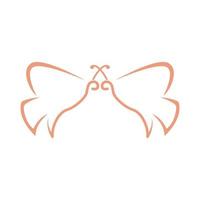 isolato butterfly twin logo design grafico vettoriale simbolo icona illustrazione idea creativa