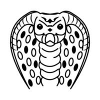 segno zodiacale cinese della testa di cobra stilizzato. vettore