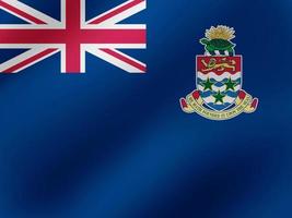 illustrazione ondulata realistica di vettore del design della bandiera dell'isola di Cayman