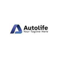 lettera un logo, vettore logo autolife.