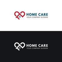 illustrazione vettoriale del logo di assistenza domiciliare.