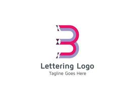 modello vettoriale creativo lettera b logo concept design pro