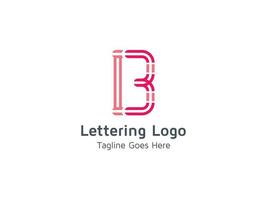 modello vettoriale creativo lettera b logo concept design pro