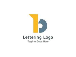 lettera b logo modello di design creativo gratuito pro vettore