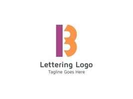 lettera b alfabeto logo design per affari e società pro vettore