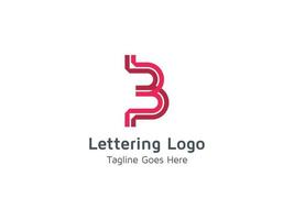 modello vettoriale creativo lettera b logo concept design pro