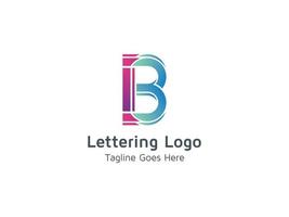 modello vettoriale creativo lettera b logo concept design pro