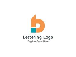 lettering creativo b alfabeto logo design per affari e società pro vettore