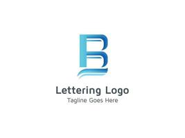 modello vettoriale creativo lettera b logo concept design pro