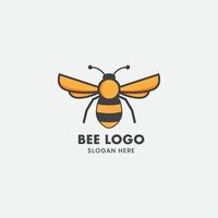 vettore del logo degli animali dell'ape del miele