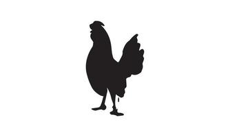 disegno di illustrazione vettoriale di pollo in bianco e nero