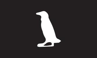 disegno di illustrazione vettoriale pinguino in bianco e nero