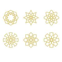 set di forme di ornamento geometrico islamico vettore
