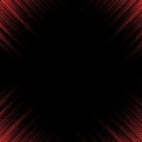 Le linee rosse astratte di tecnologia piegano il movimento obliquo su fondo nero con lo spazio della copia. vettore